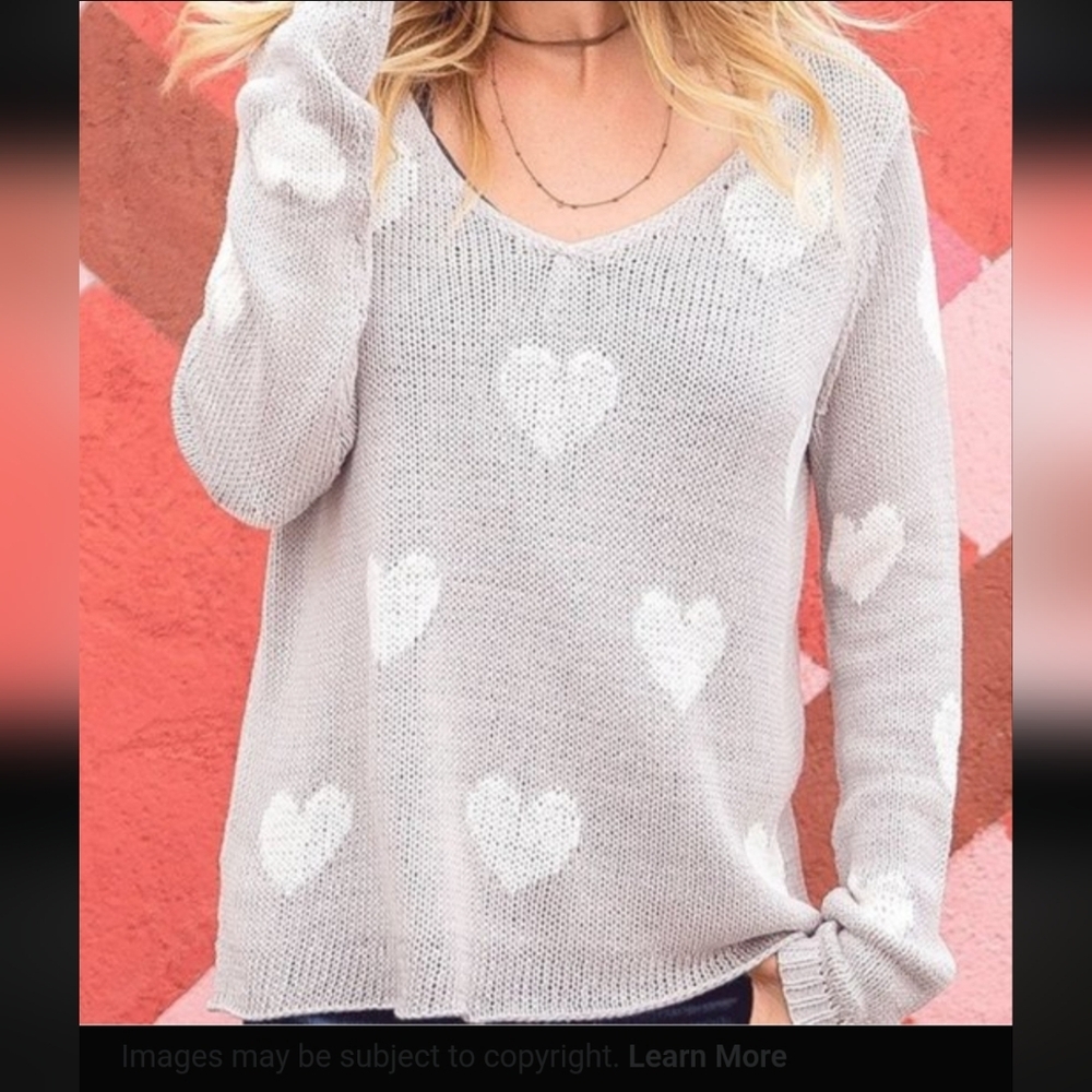 Wooden Ships Heart Sweater S/M